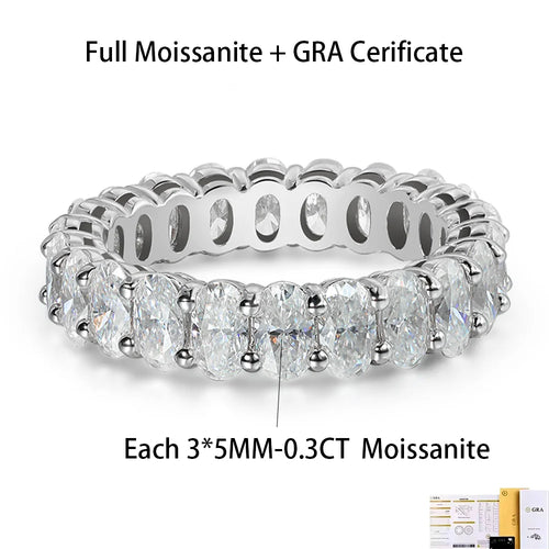 COSYA Oval Cut Full Moissanite Ring For Women