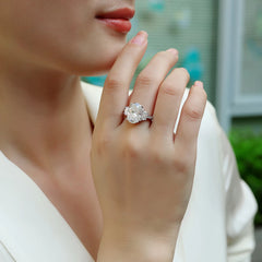5 Carat Moissanite Ring – Oval Design, Sparkling Moissanite, Ideal for Engagements