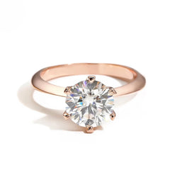 6 Prong Classic Trendy Solitaire Engagement Wedding