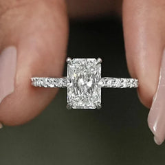 1-4CT Radiant Cut Moissanite Engagement Ring For Women