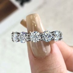 2ct-7ct D Color Moissanite Diamond Rings for Women Fine Jewely