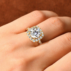 8MM Brilliant Diamond Wedding Finger Rings