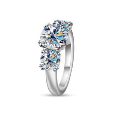 5 Carat round Cut Moissanite Engagement Ring for Women