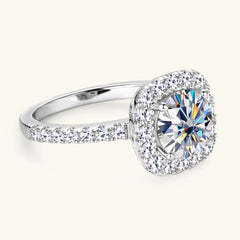 8MM Brilliant Diamond Wedding Finger Rings Silver Band Plated 18K Gold