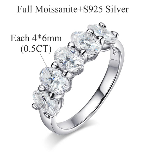 COSYA Oval Cut Full Moissanite Ring For Women