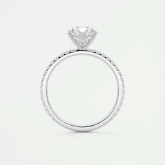 4 Prong Setting Oval Cut Simulated Diamond Ring for Women