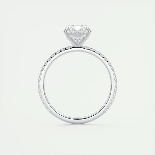 4 Prong Setting Oval Cut Simulated Diamond Ring for Women