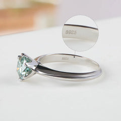 VVS1 Lab Diamond Solitaire Ring For Women Engagement Promise Wedding Band Jewelry