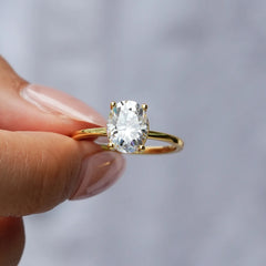 1/2 Carat D Color VVS Moissanite Gold Plated Fine Jewelry for Women
