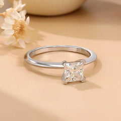 Princess Cut Moissanite Engagement Ring for Women