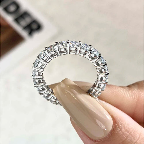 2ct-7ct D Color Moissanite Diamond Rings for Women Fine Jewely