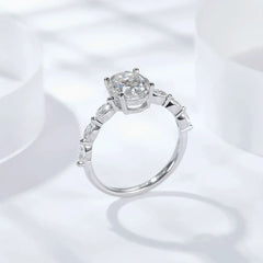 2ct Oval Cut Moissanite Engagement Rings for Women