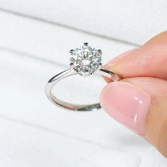 1-10ct GRA Certified Moissanite Ring VVS1  Solitaire Ring For Women