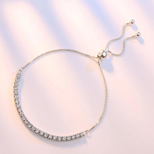 Moissanite Bracelet 18K White Gold Plated Sterling Silver