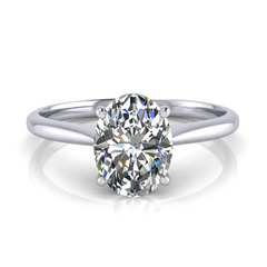 Oval Cut Full Moissanite Engagement Ring for Women  S925 Silver1/2/3/4Carat Hidden Halo Diamond Wedding Rings with Certificates