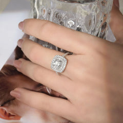 Cushion Cut 1.5ct Moissanite Engagement Ring
