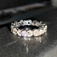 2.5CT Moissanite Diamond Ring for Women  Wedding Engagement Band Fine Jewelry