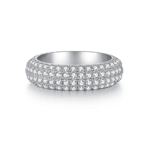 PT950 moissanite ring designed for both men and women