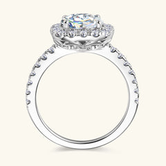 8MM Brilliant Diamond Wedding Finger Rings Silver Band Plated 18K Gold