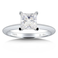 Princess Cut Moissanite Engagement Ring for Women