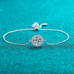 1CT 6.5MM D Color Moissanite Bracelets for Women