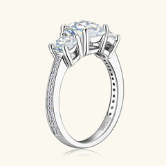 3.0CT D Color Moissanite Rings Women Jewelry Certified Round cut