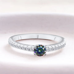 925 Sterling Silver Lab Diamond Engagement Wedding Band Fine Jewelry