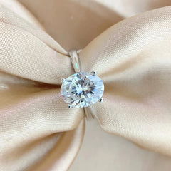 2CT 3CT Color Moissanite oval  Rings for Women Lab Diamond Wedding Promise Band