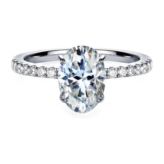 18K Gold Plated S925 Silver Women oval  Wedding Engagement Jewelry