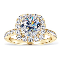 8MM Brilliant Diamond Wedding Finger Rings Silver Band Plated 18K Gold