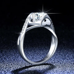 18K Gold Moissanite  D Color VVS1 Diamond Round cut