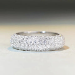 18K white gold and platinum Round Band