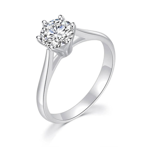 Shiny Cubic Zirconia Women's Ring Engagement Promise Ring