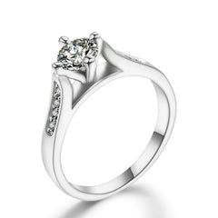 Shiny Cubic Zirconia Women's Ring Engagement Promise Ring