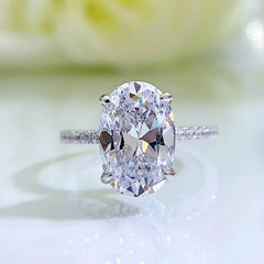 Oval Cut Moissanite Rings For Women Wedding Engagement  ring