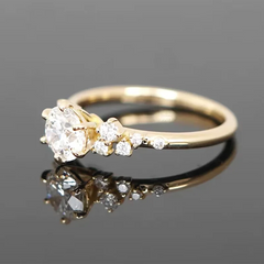 Round Cut 1ct-3ct Moissanite Engagement Ring for Woman