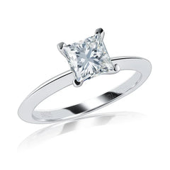 Princess Cut Moissanite Engagement Ring for Women