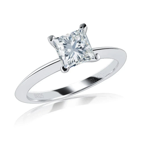 Princess Cut Moissanite Engagement Ring for Women