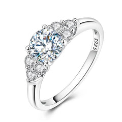 1CT Sparkling Classic Wedding Band Engagement Party Ring Women Round cut