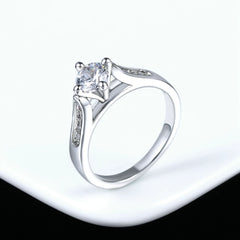 Shiny Cubic Zirconia Women's Ring Engagement Promise Ring