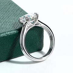 4.0ct Cushion Cut Moissanite Engagement Rings For Women