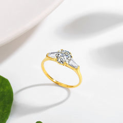 1ct 2ct 3ct Round cut  Women Luxury K Gold Jewelry For Wedding Gifts