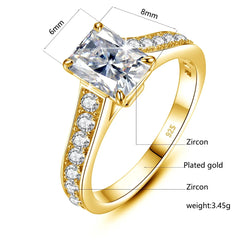 2ct 6*8mm D Color Wedding Jewelry With Engagement