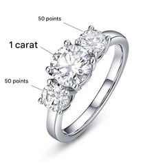 4 Carat Moissanite round cut Ring  with Engagement Ring Wedding Band for Women