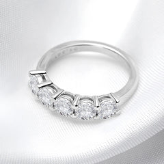 0.5CT Stone Match Diamond Wedding Band Bride S925 Sterling Silver GRA