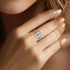 4.0ct Cushion Cut Moissanite Engagement Rings For Women