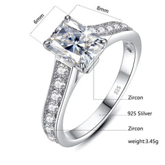 2ct 6*8mm D Color Wedding Jewelry With Engagement