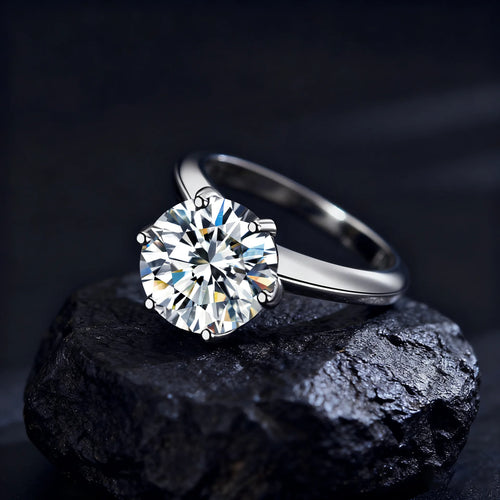 1-10ct GRA Certified Moissanite Ring VVS1  Solitaire Ring For Women