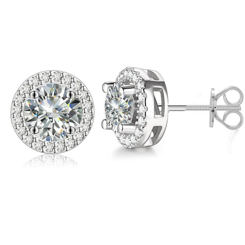 925 Sterling Silver Hypoallergenic Diamond Earring