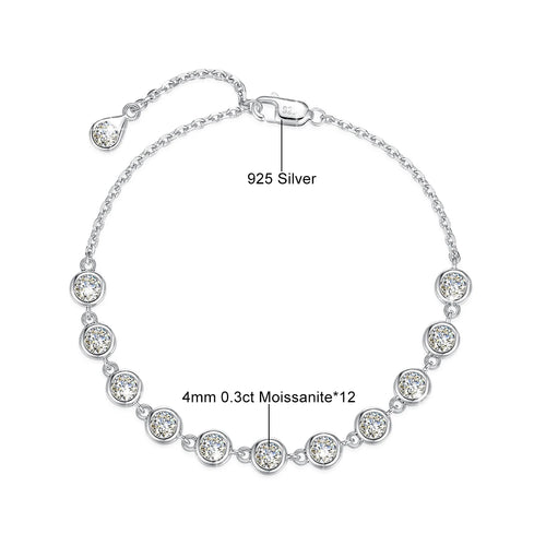 925 Sterling Silver Bangle Bezel